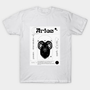 Aries Zodiac Sign Personality Card T-Shirt